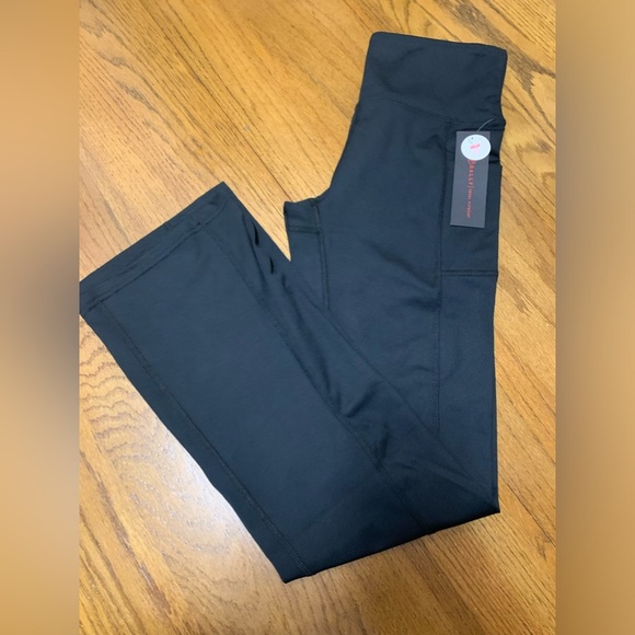 Bally Pants - Bally High Rise Black Flared Leggings Size M NWT
